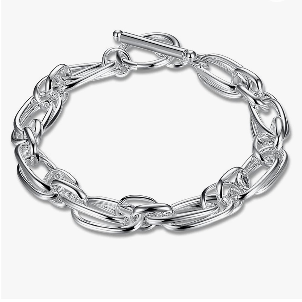 - 925 silver plated chain bracelet